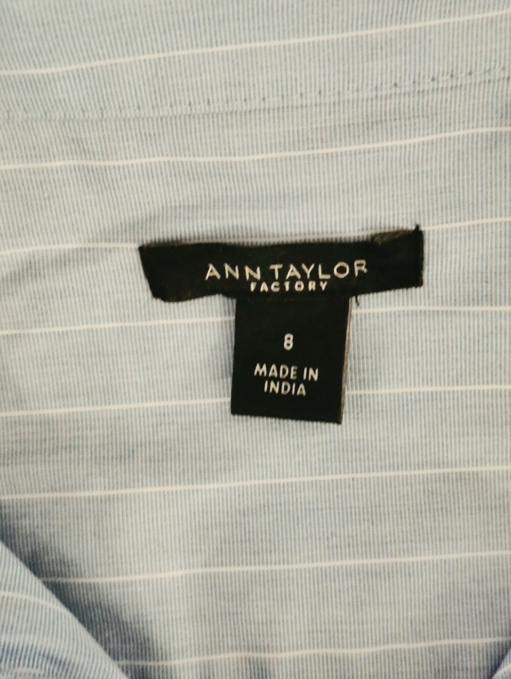Ann Taylor Factory Sleeveless Pinstripe Midi Shirtdress with Belt Size: 8 Color: - Picture 10 of 16